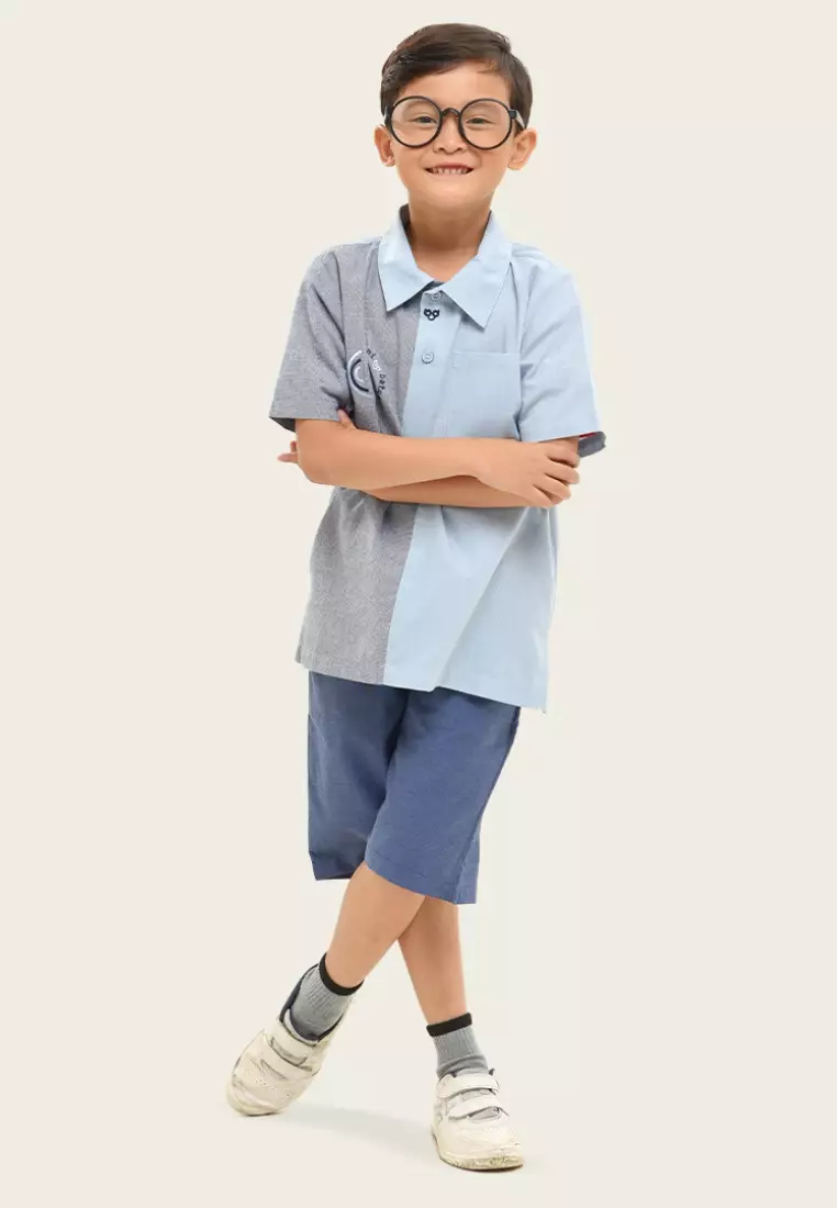 Rabbani - Setelan Baju Anak Laki-laki Kemkid Chio Aqua