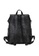 Lara black Men's Leather Multi Pockets Backpack Travel Bag - Black BFCBBAC67220B5GS_2