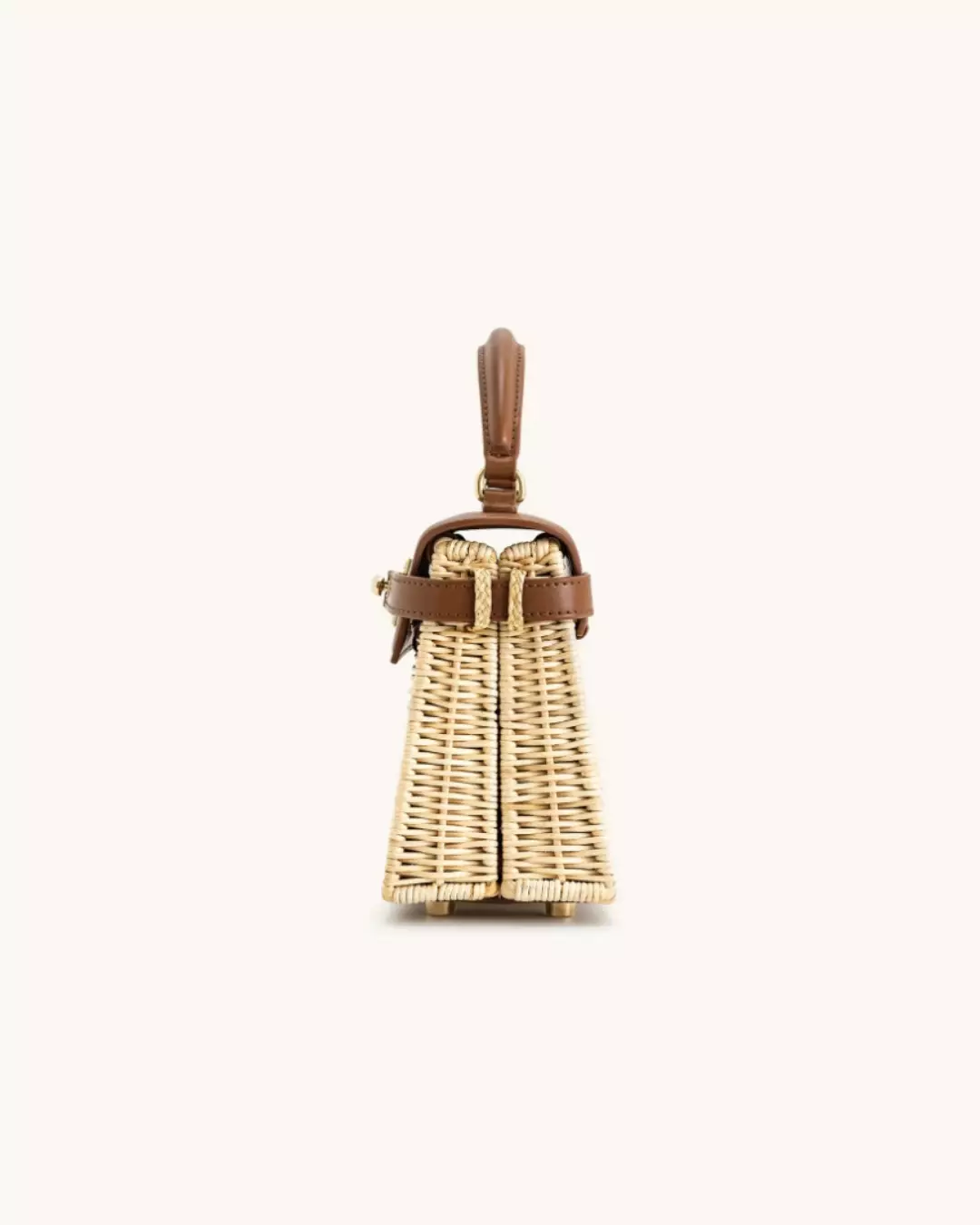 JW Pei Elise Natural Rattan Weaving Handbag - Brown Rattan