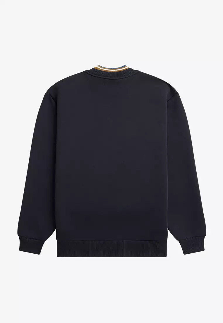 Fred perry hotsell crew neck sweatshirt