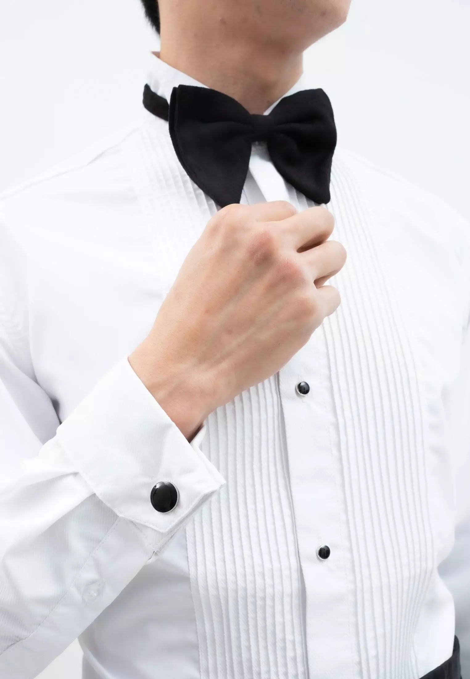 Houseofcuff Kemeja Tuxedo Wedding Wing Tip Collar Shirt Kemeja Formal Bow tie