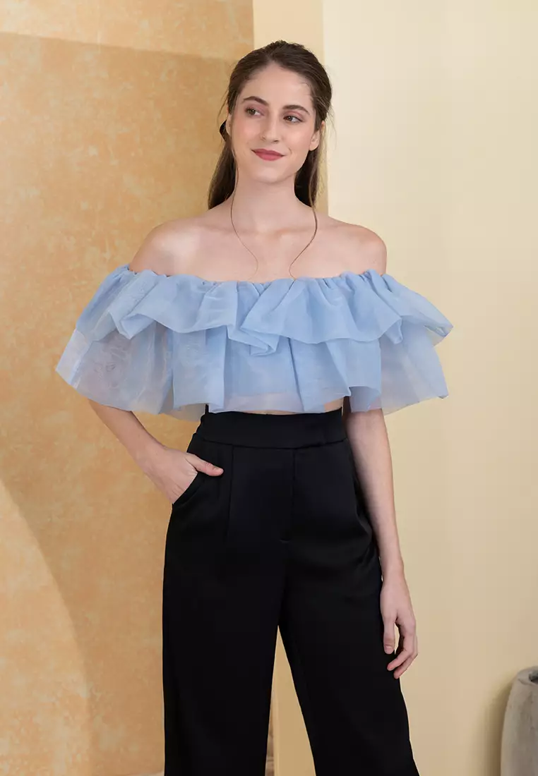 Zalora off shoulder top clearance