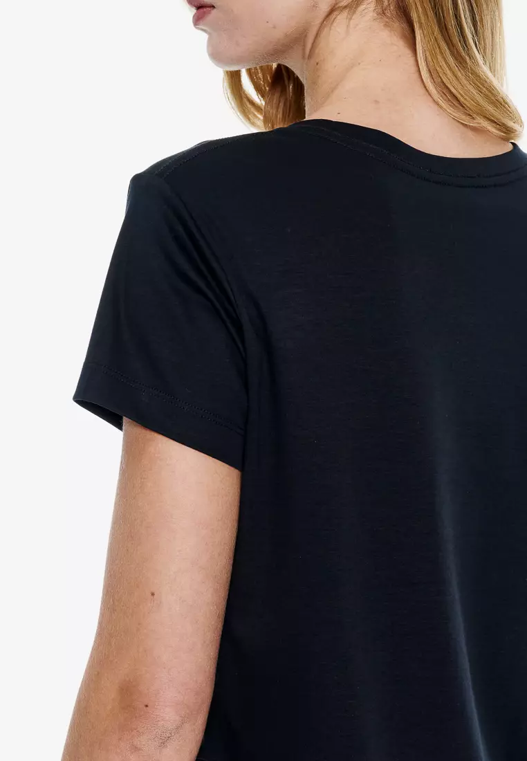 Midnight blue U-neck T-shirt