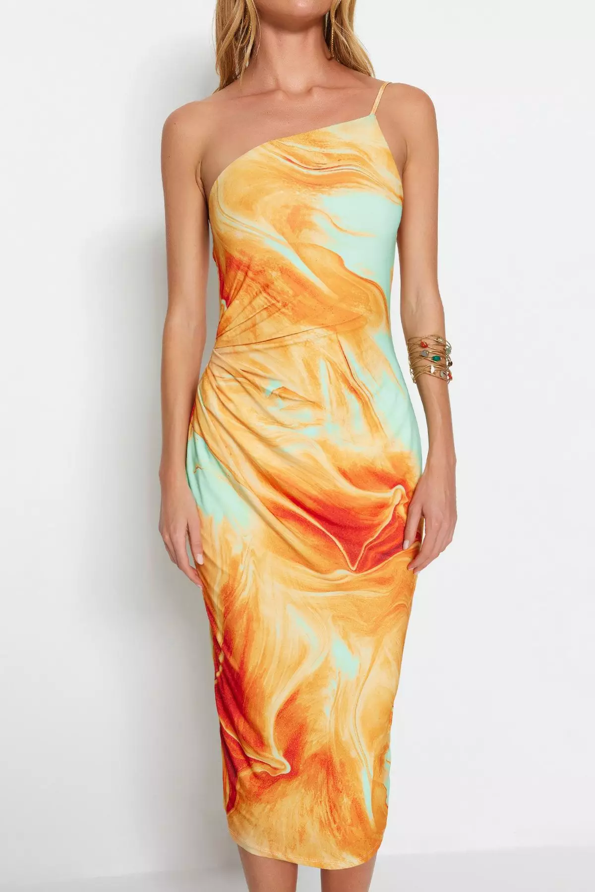 Printed Slinky Dress