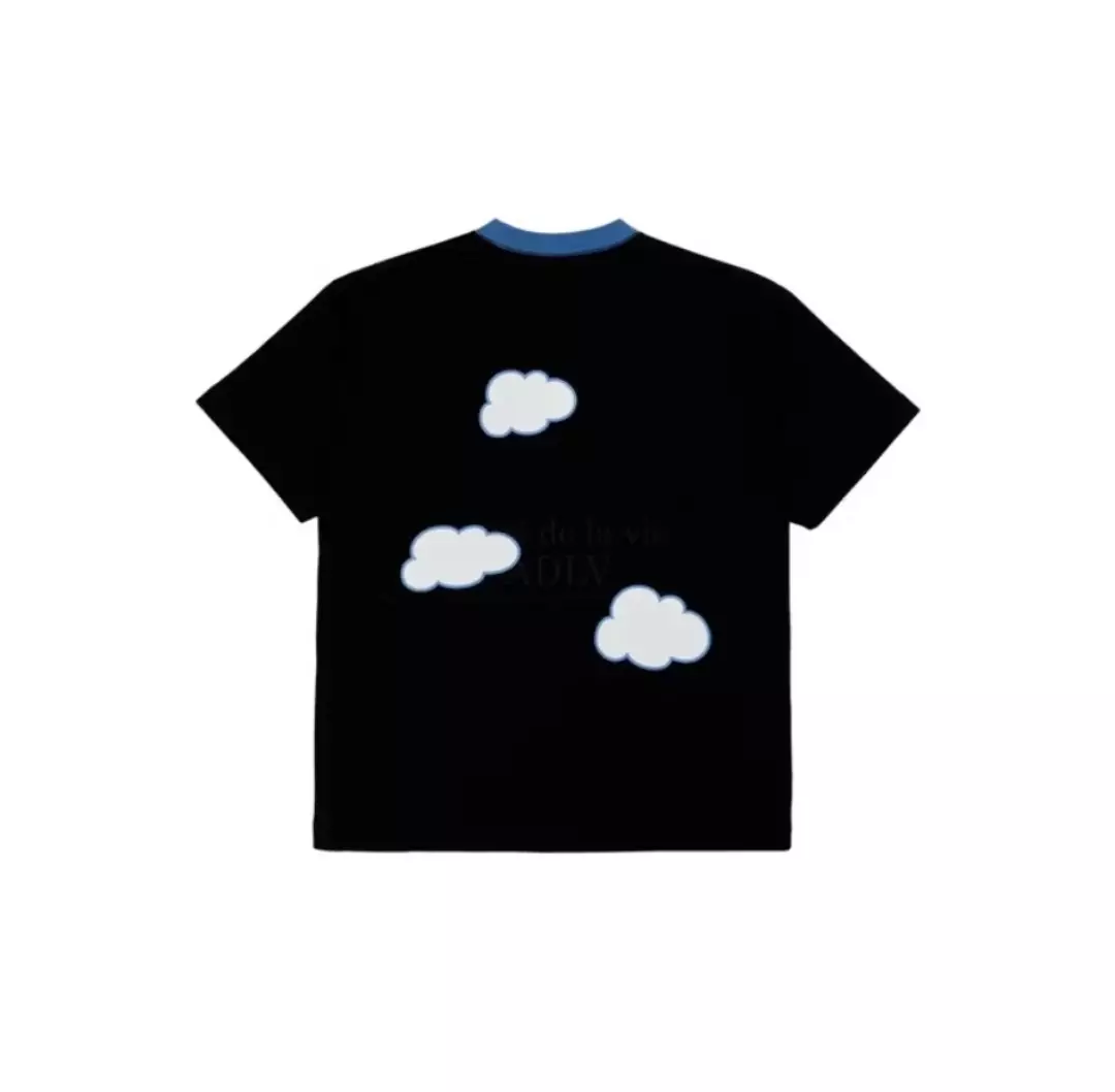 ADLV CLOUD LOGO SHORT SLEEVE T-SHIRT BLACK