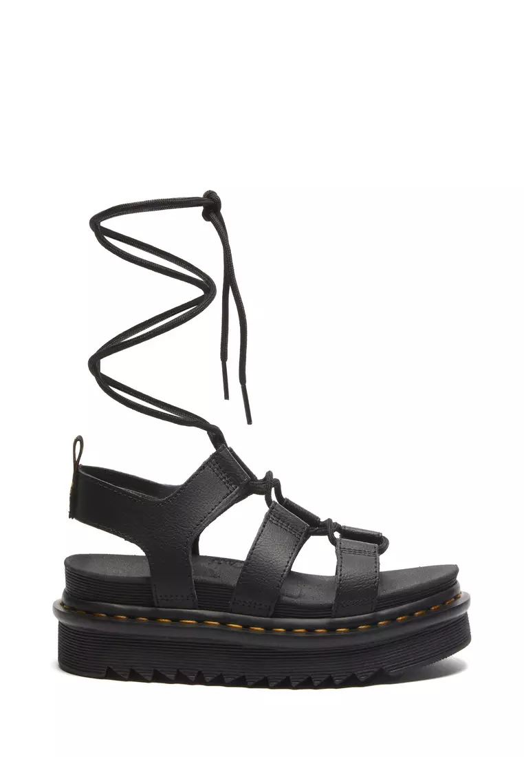 Discount on Dr. Martens  shoes - SKU: Nartilla Athena Leather Gladiator Black Sandals Women