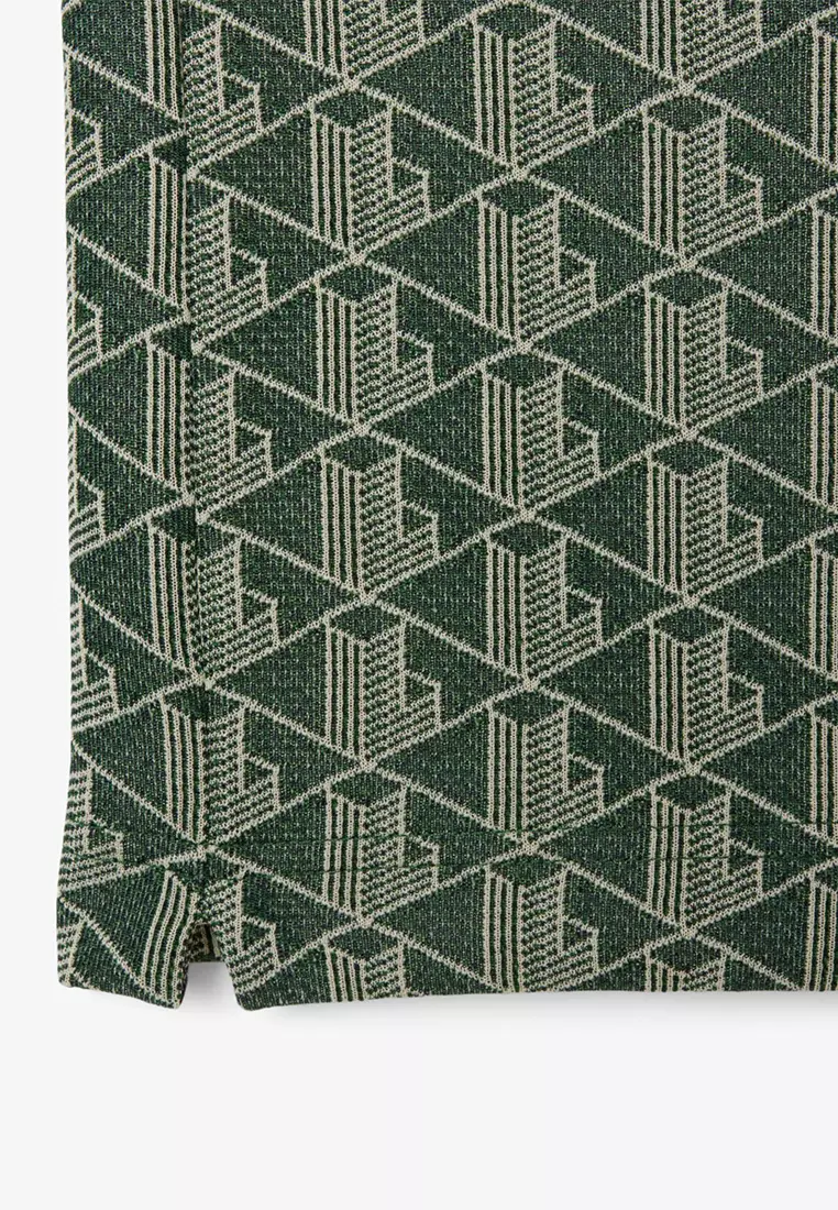 Classic Fit Monogram Jacquard Polo Shirt