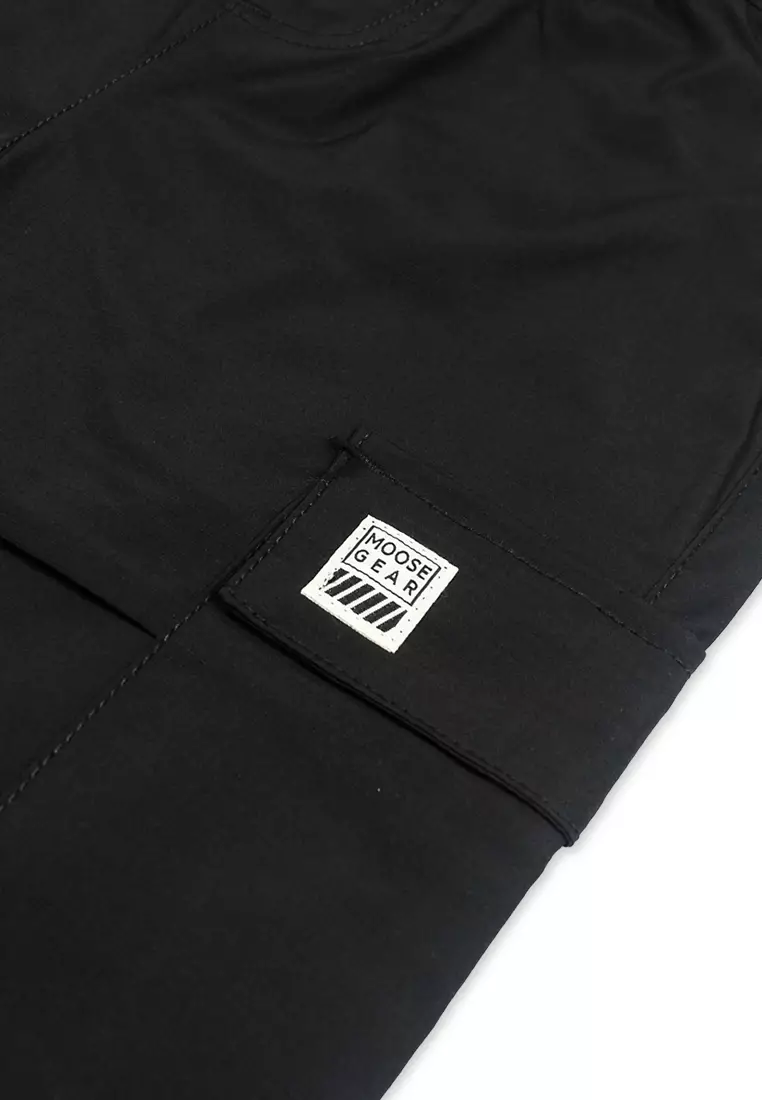 Boys Cargo Jogger Pants with Embroidery Details