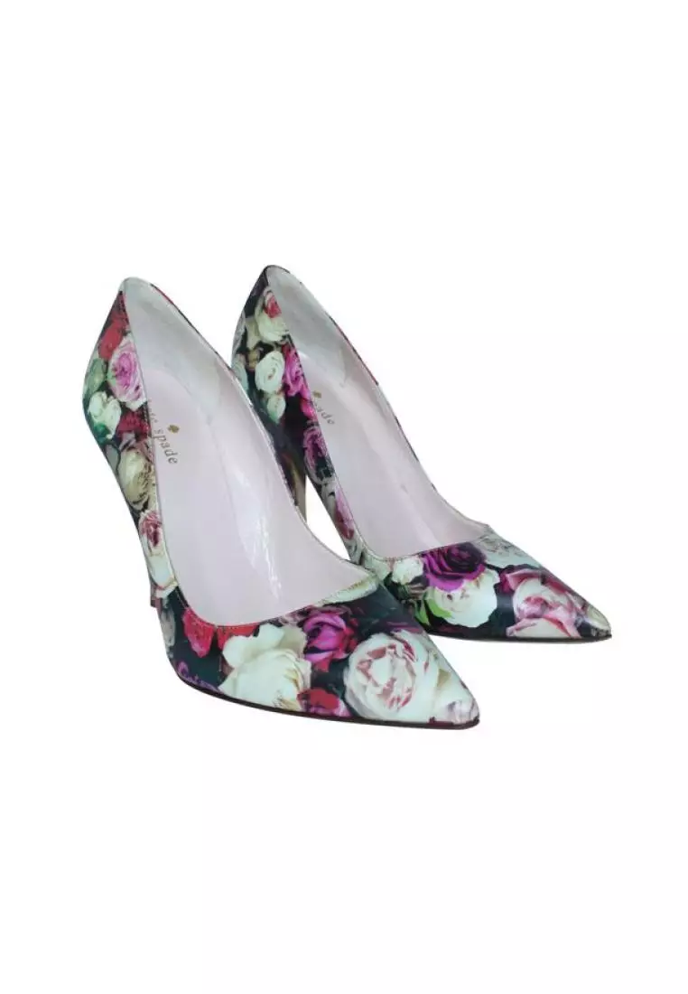 Purple floral heels online