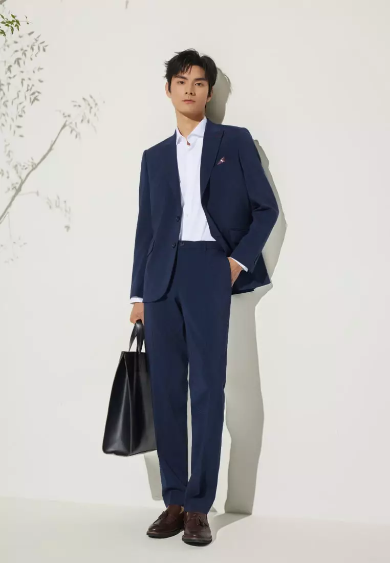 G2000 Cool Touch Multy-Way Stretch Smart Fit Check Suit Pants