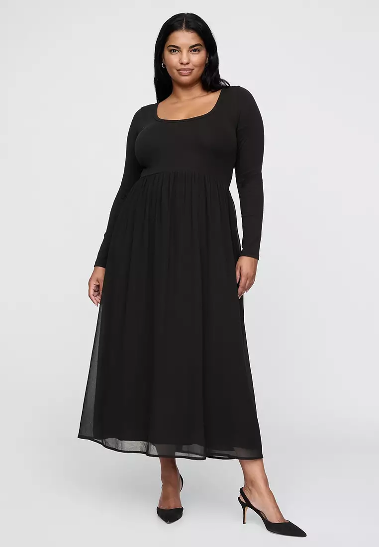 chinese dress ladies GAP Womens Short Sleeve Splitneck Midi Dress Black XS at Amazon Women's  Clothing store