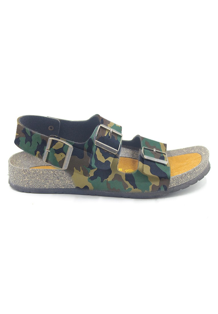 Milan - Camouflage Leather Sandals & Flip Flops & Slipper