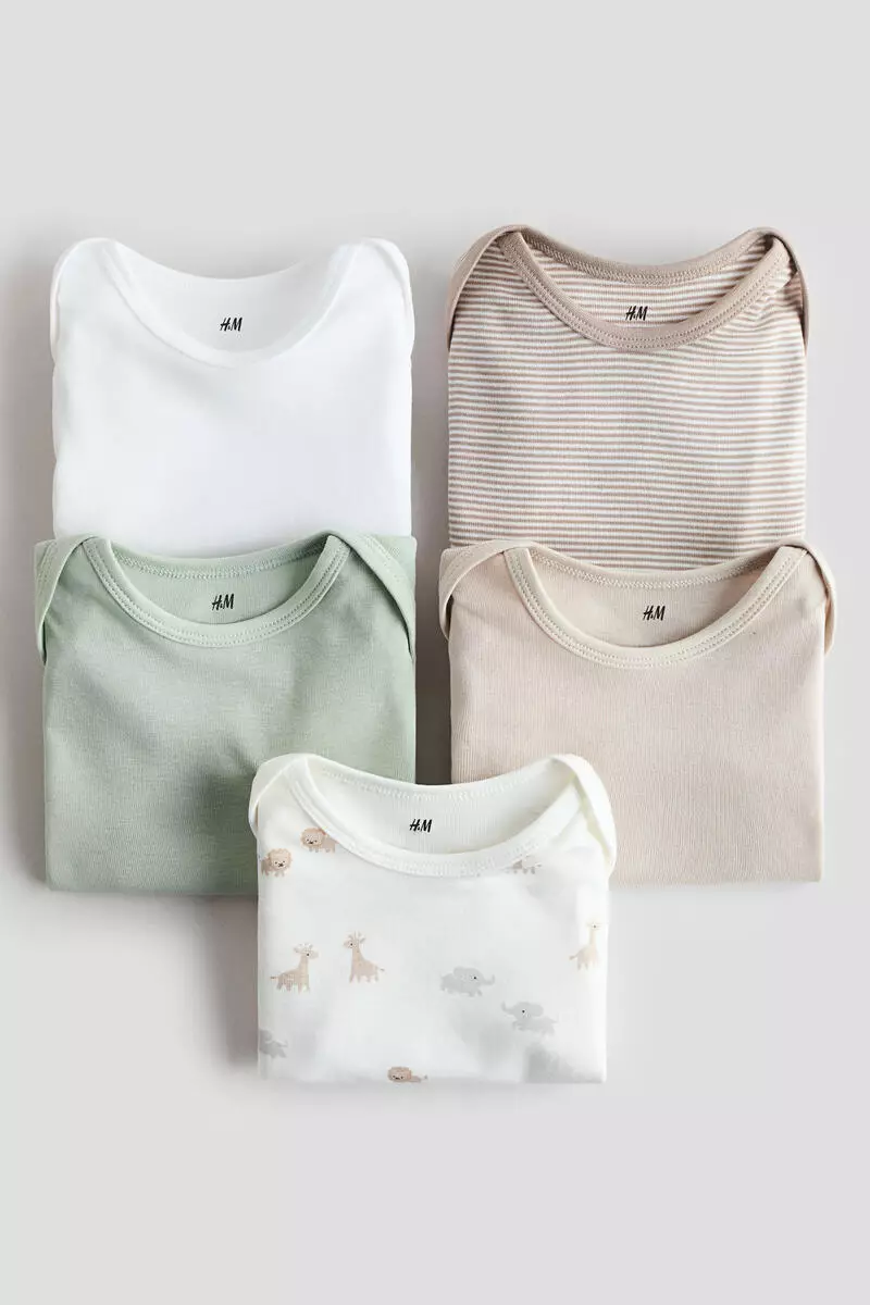 5-pack cotton bodysuits