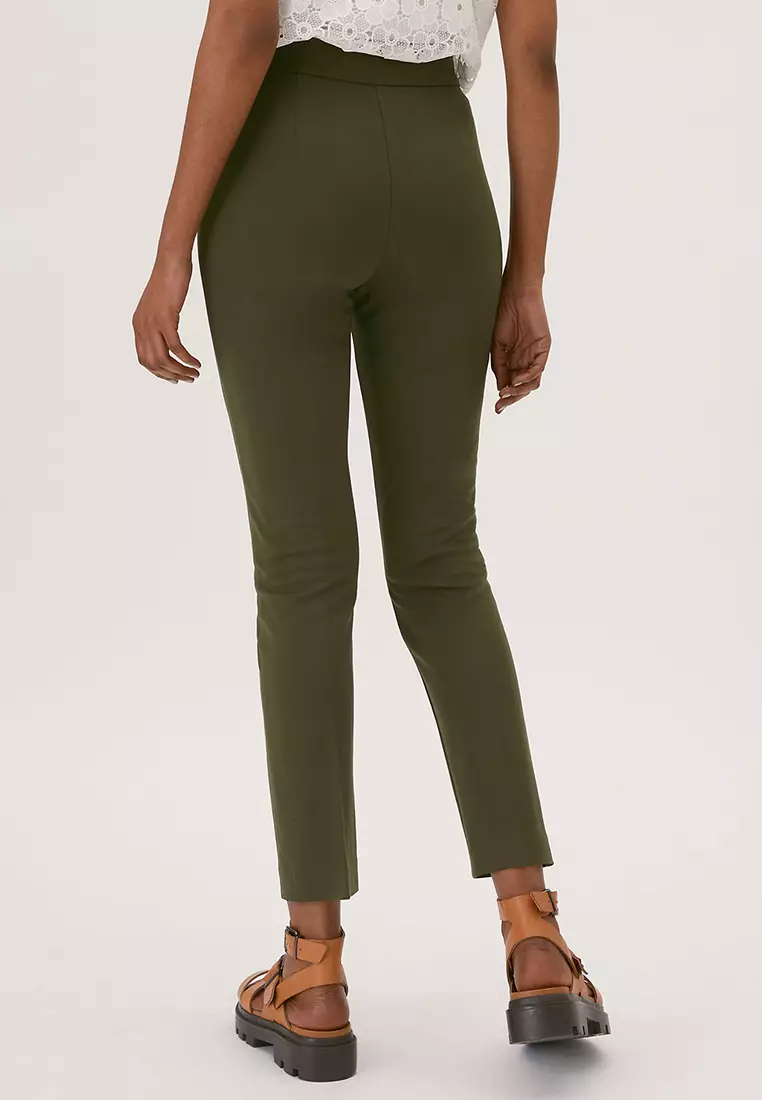 Jersey Slim Fit Ankle Grazer Trousersâ