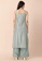 Indya green Mint Grid Foil Strappy Straight Kurta A08E7AA428A91CGS_2