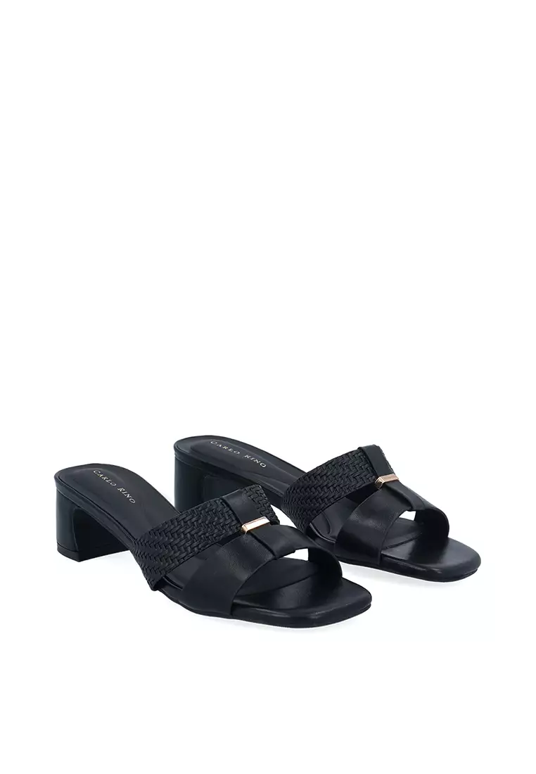 Black Noelle Block Heel Sandals
