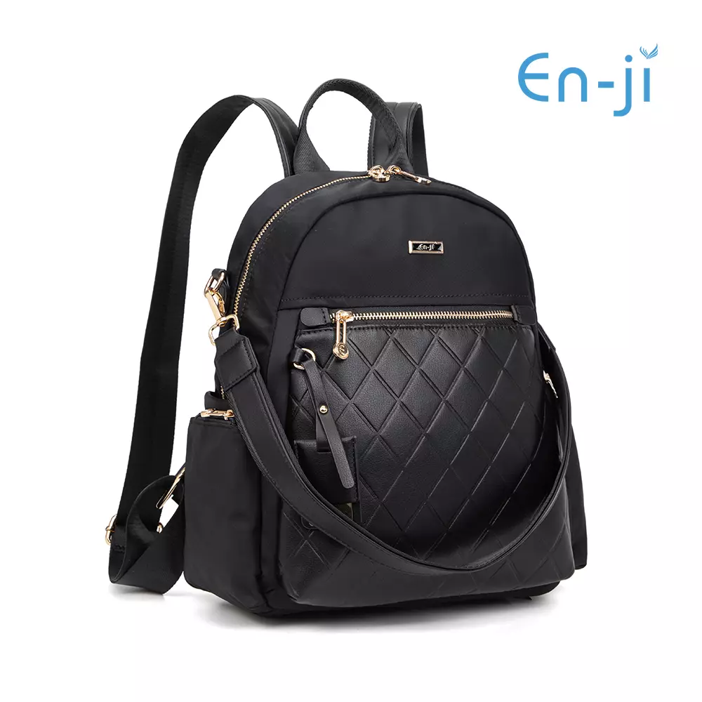 En-ji Munsan Backpack Wanita Warna Black