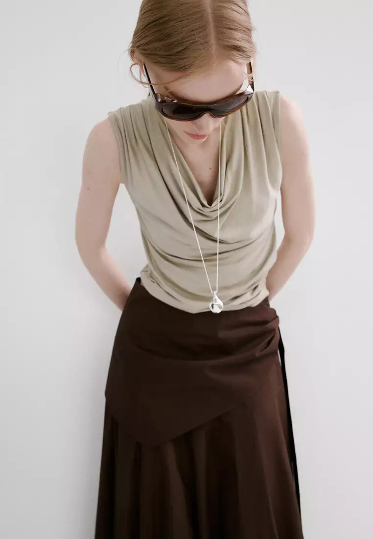 Draped Fitted Top