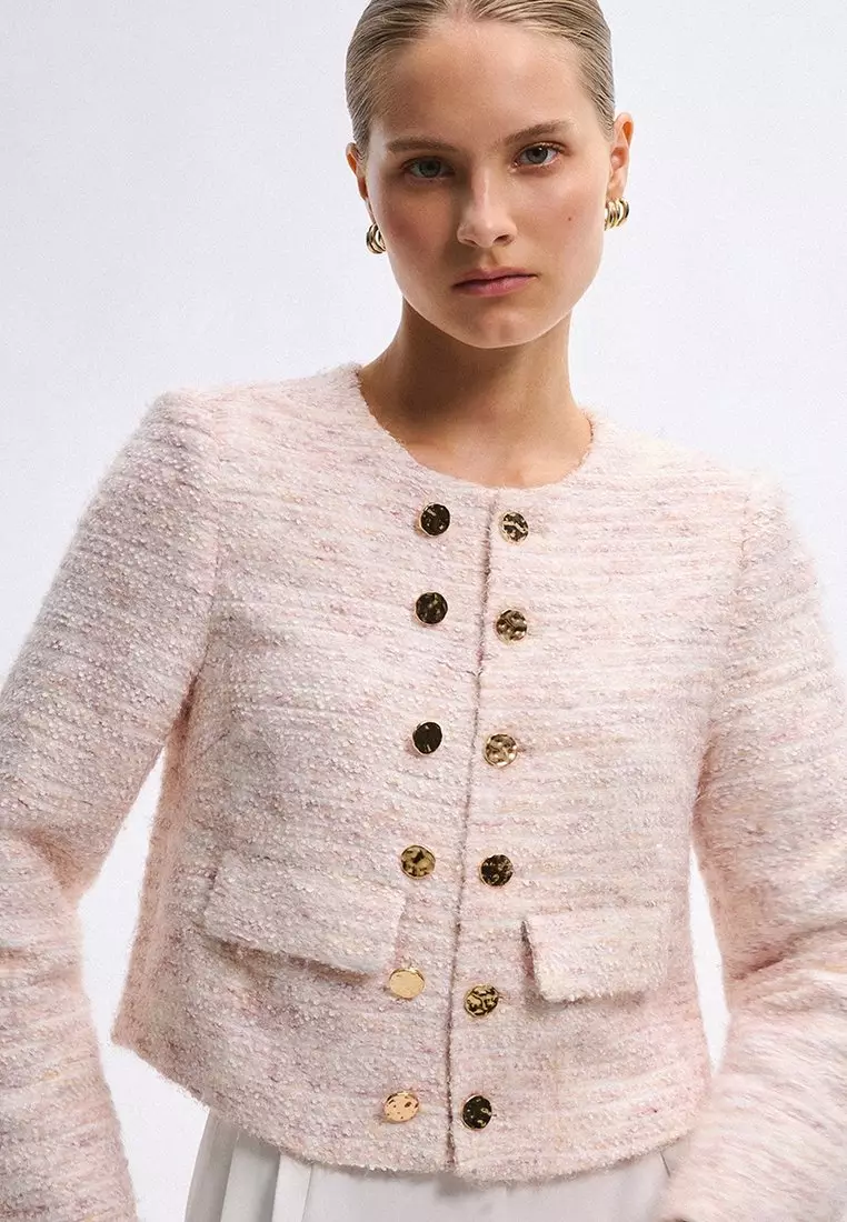 Tweed Jacket - Light Pink