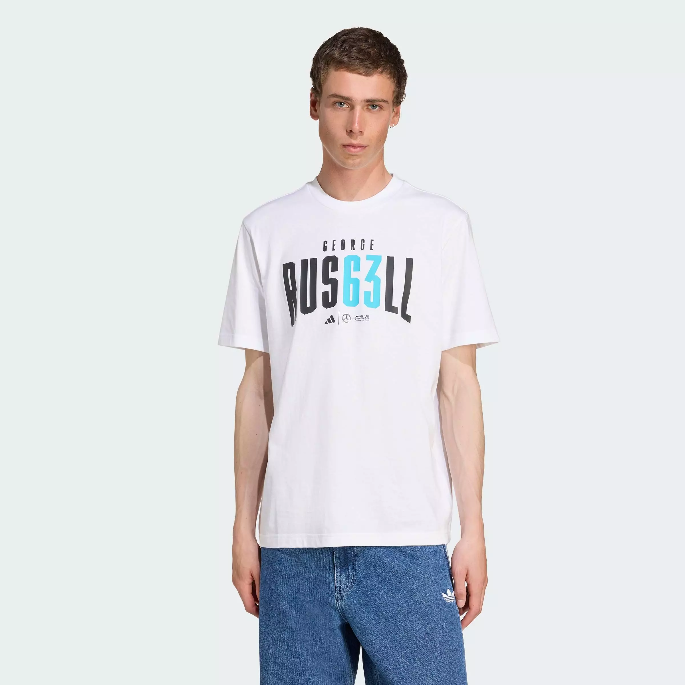 Motorsport Mercedes - AMG Petronas Formula One Team George Russell Tee Men White JZ8906