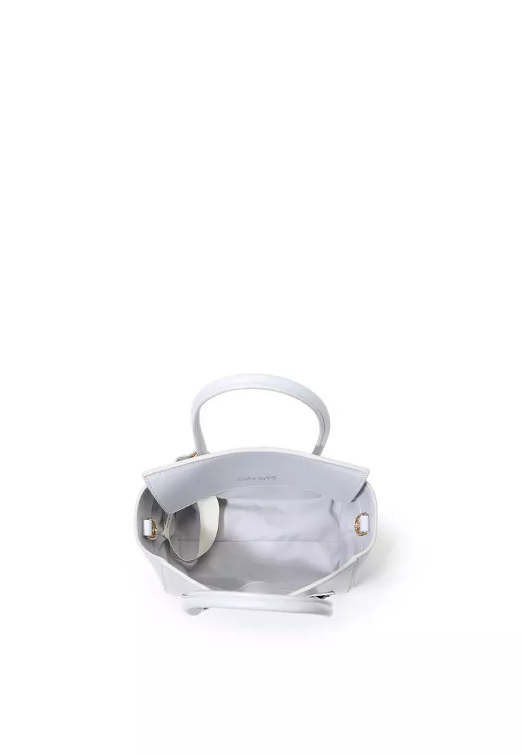 UNNI Mini Top Handle Bag - Light Grey
