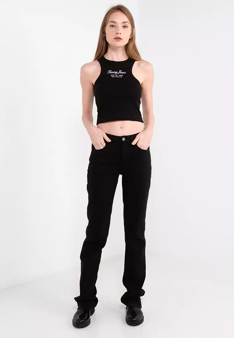 Tommy hilfiger tank top crop tops deals