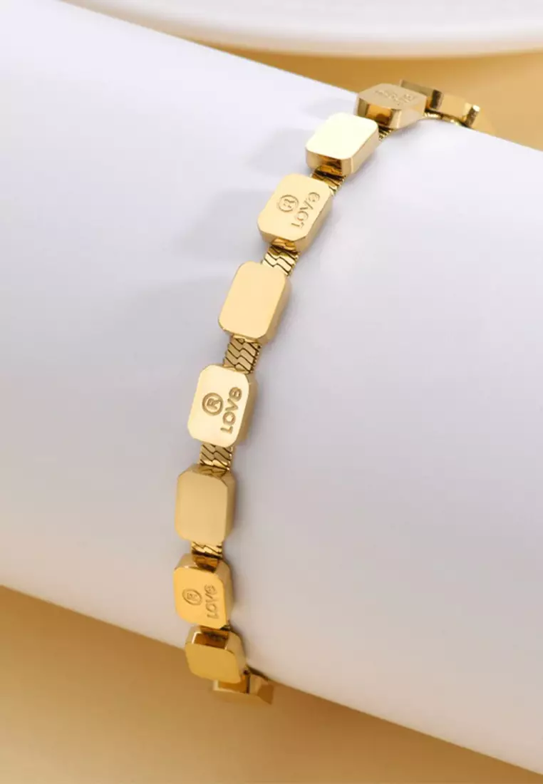 Gelang Wanita Korea Fashion Titanium Love Style Gelang Cewek Original COD Kotak Indah