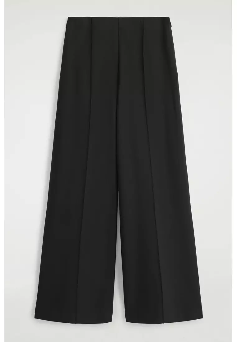 JERSEY WIDE-LEG TROUSERS