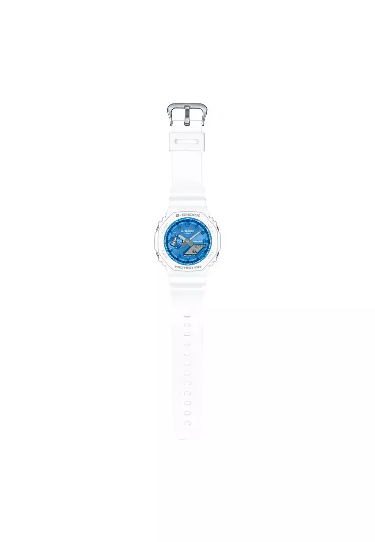 Casio g shock white clearance and blue