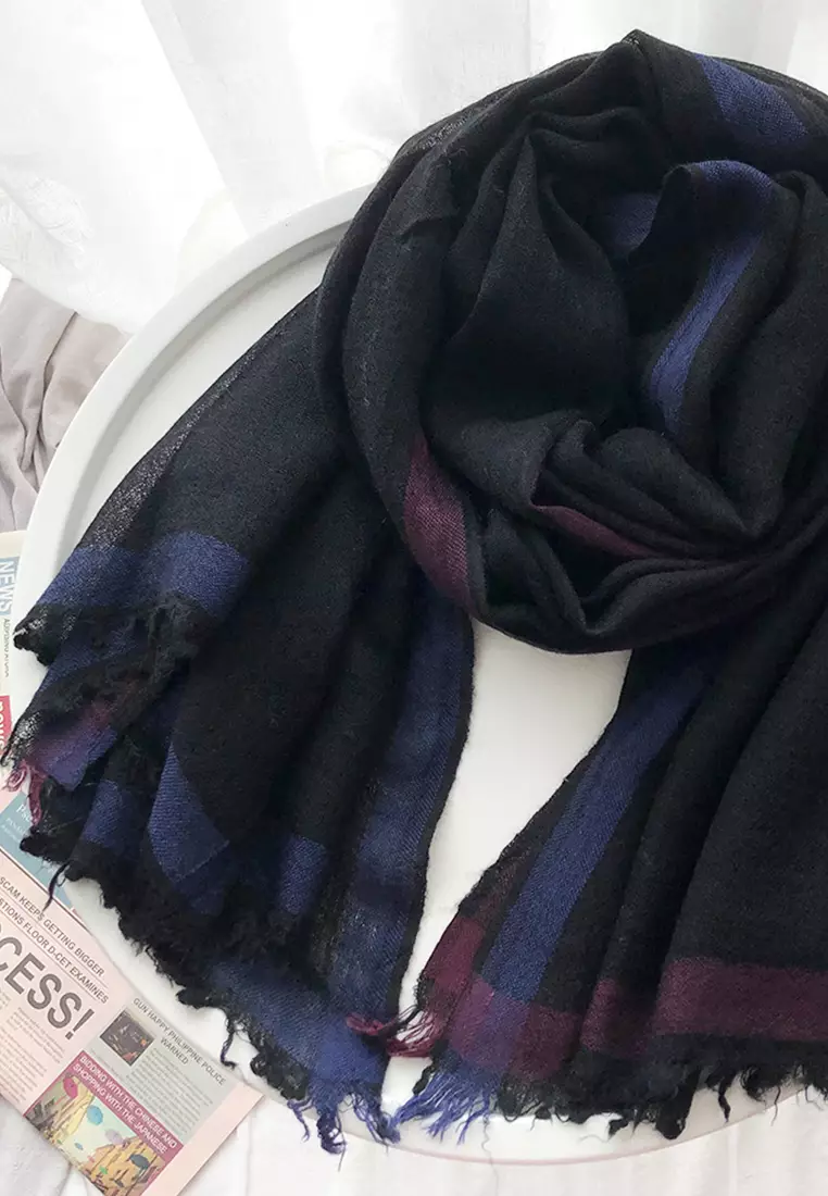 Louis Vuitton Mng Giant Scarf Navy Cashmere