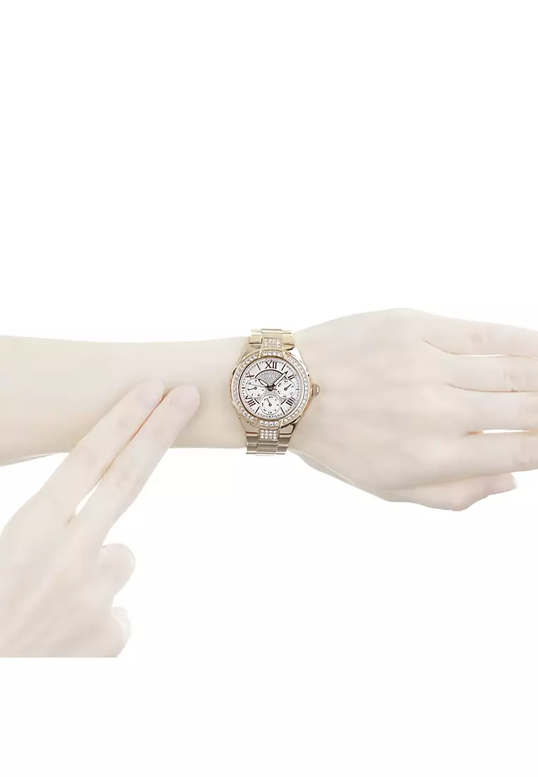 Guess W0111L3 - Jam Tangan Chronograph Wanita - Rosegold - Stainless Steel