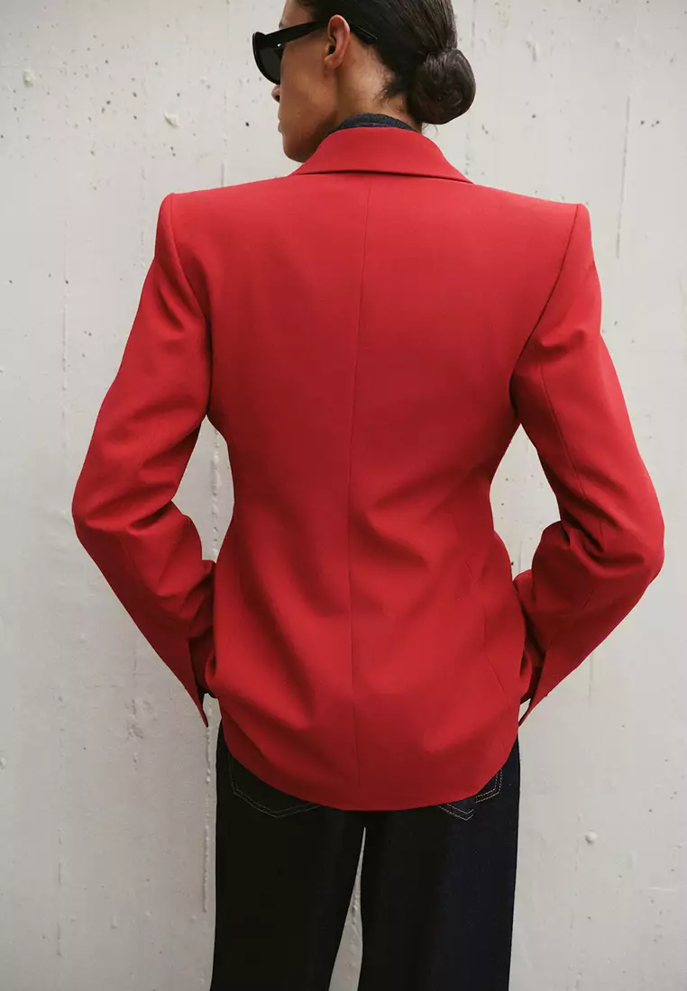 Fitted Double-Breasted Blazer