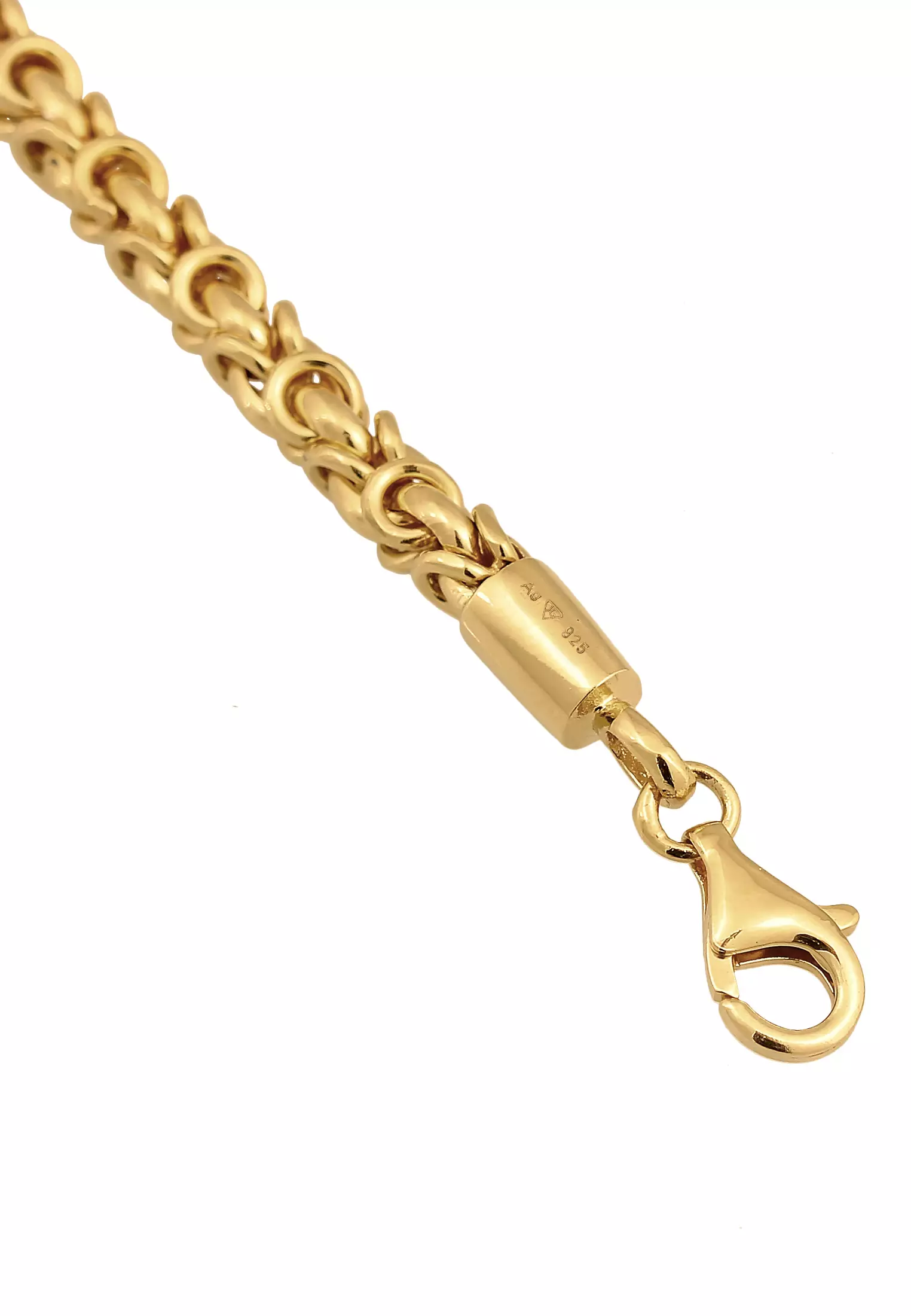 Bracelet Men Links Basic Solid Gold Plated
