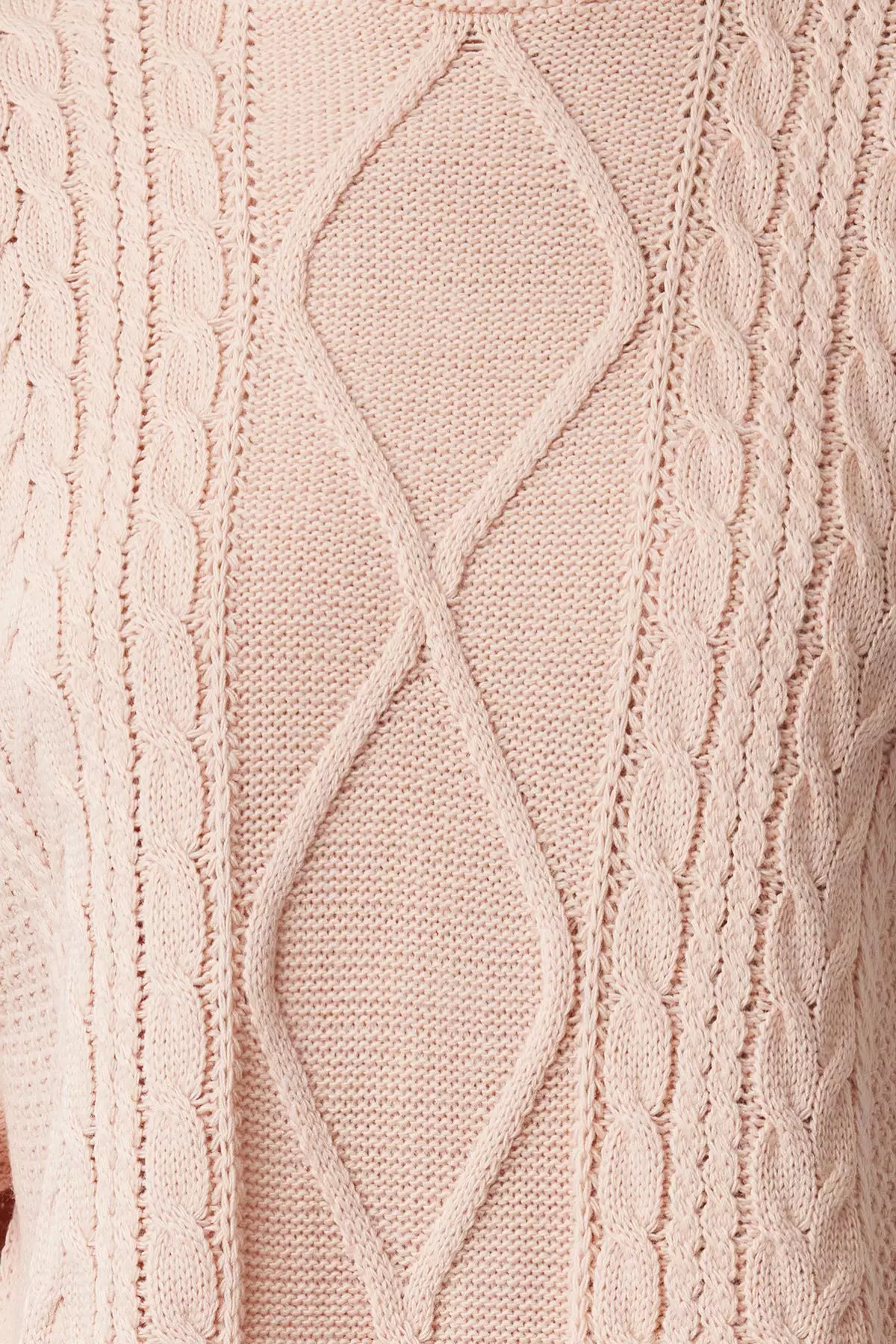 Pink Crop Side Ribbon/Bow Tie Detailed Knit Sweater TWOAW22SV0058