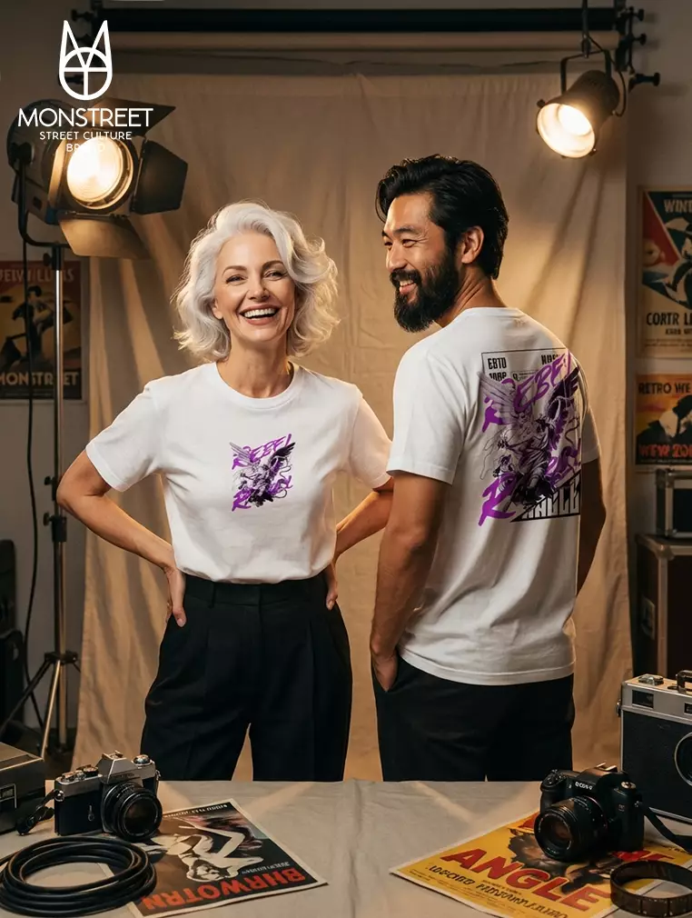 Monstreet Kaos Katun Combed 24S Grafis Reguler Fit Putih Tshirt UTR134 Cotton Combed 24S Graphic Tshirt Regular Fit White Tshirt