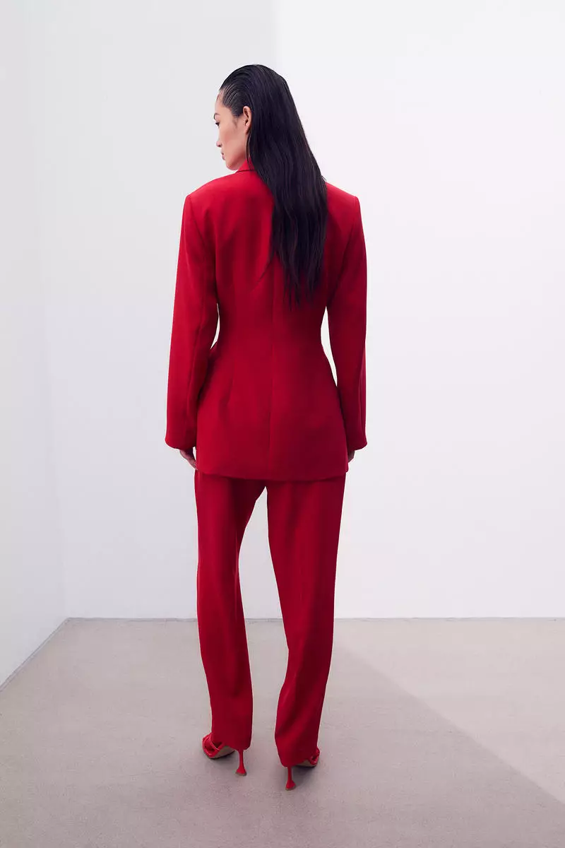 H&m red suit sales