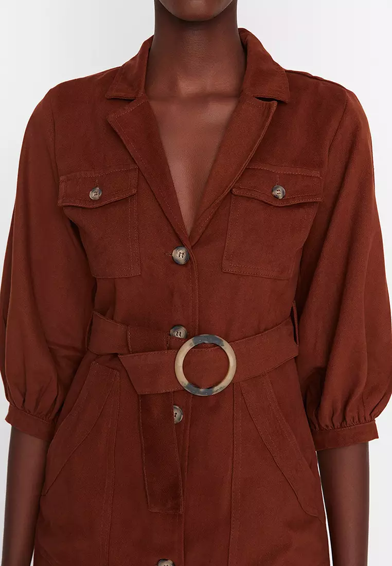 Shirt Dress With A Belt