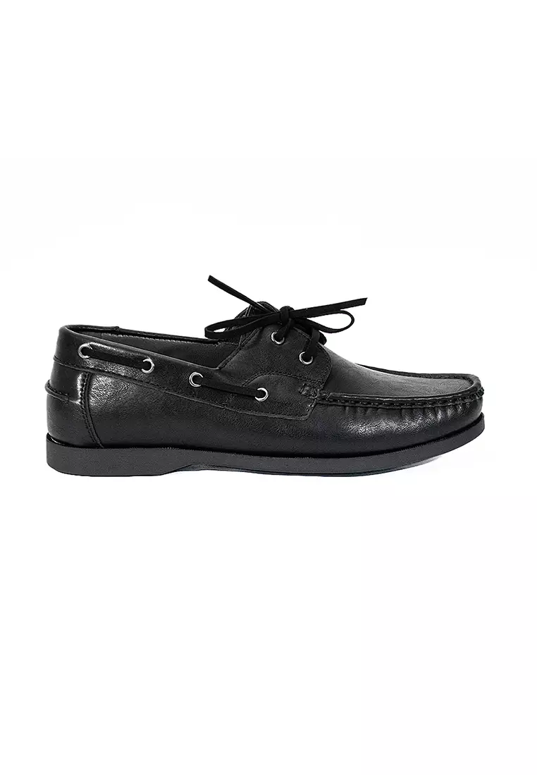 Discount on Mario D' boro Runway  shoes - SKU: Men's Casual Boat Shoes MY 25866 All Black C64