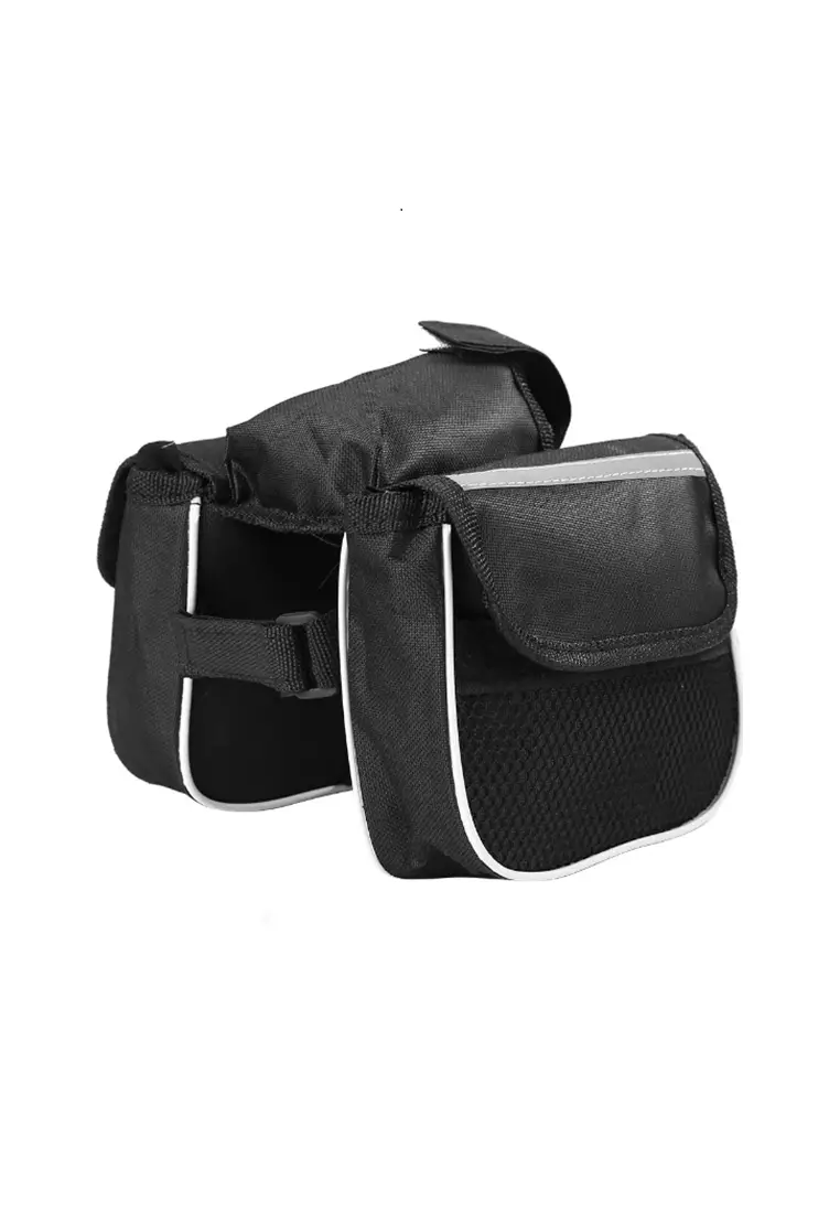 Qian Tas Perlengkapan Sepeda Two Side Saddle Pack Waterproof Nylon Material ORIGINAL - Black