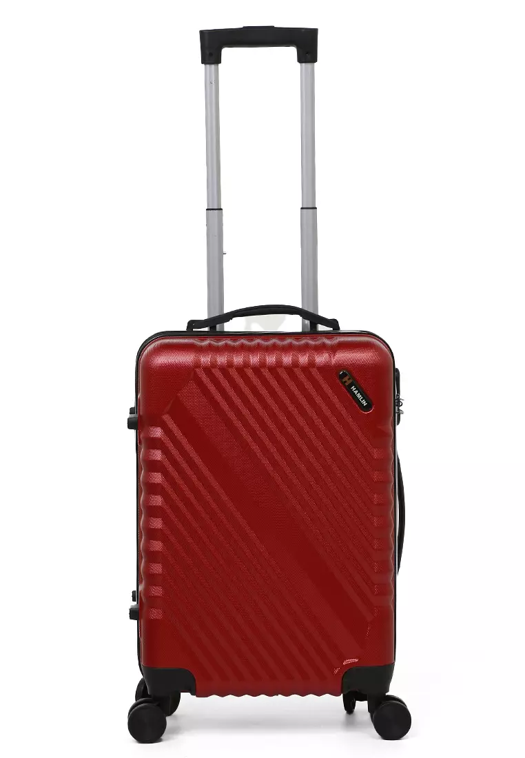 Carlton Koper Unisex Size 20 Inch Travel Bag Large Compartment Kunci Kode Angka Material Fiber ABS ORIGINAL - Red