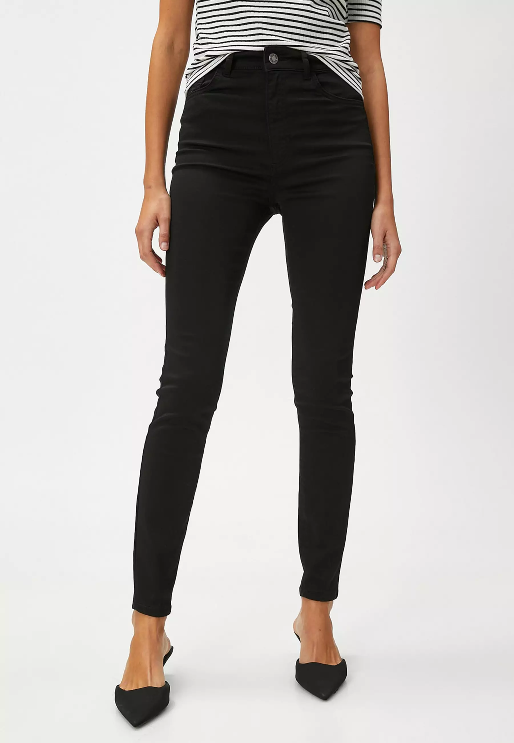 Buy KOTON High Waist Denim Pants Skinny Leg 2025 Online ZALORA