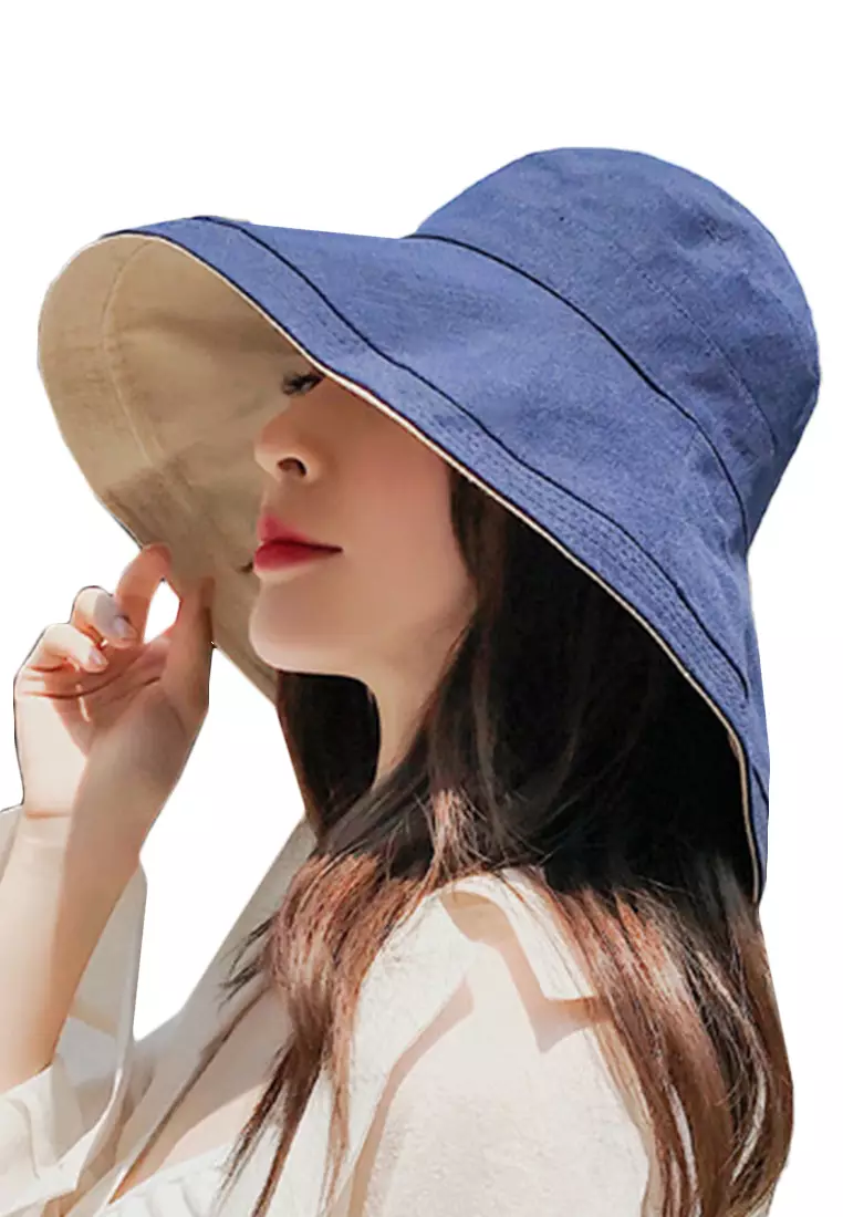 Foldable Large Brim Double-Sided Fisherman Caps A22062402NV