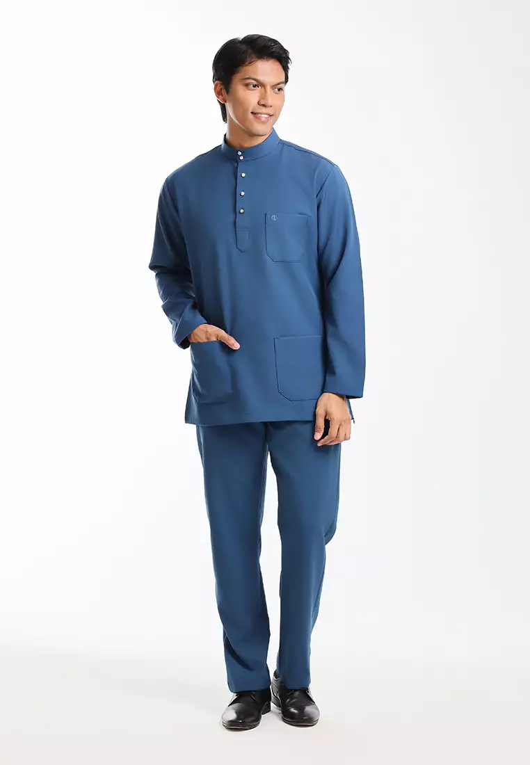 Alain Delon Baju Melayu Cekak Musang Dewasa - 19026002-39PoseidonNavy