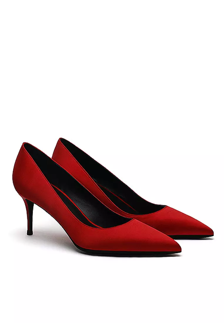 Red pointed deals court shoes