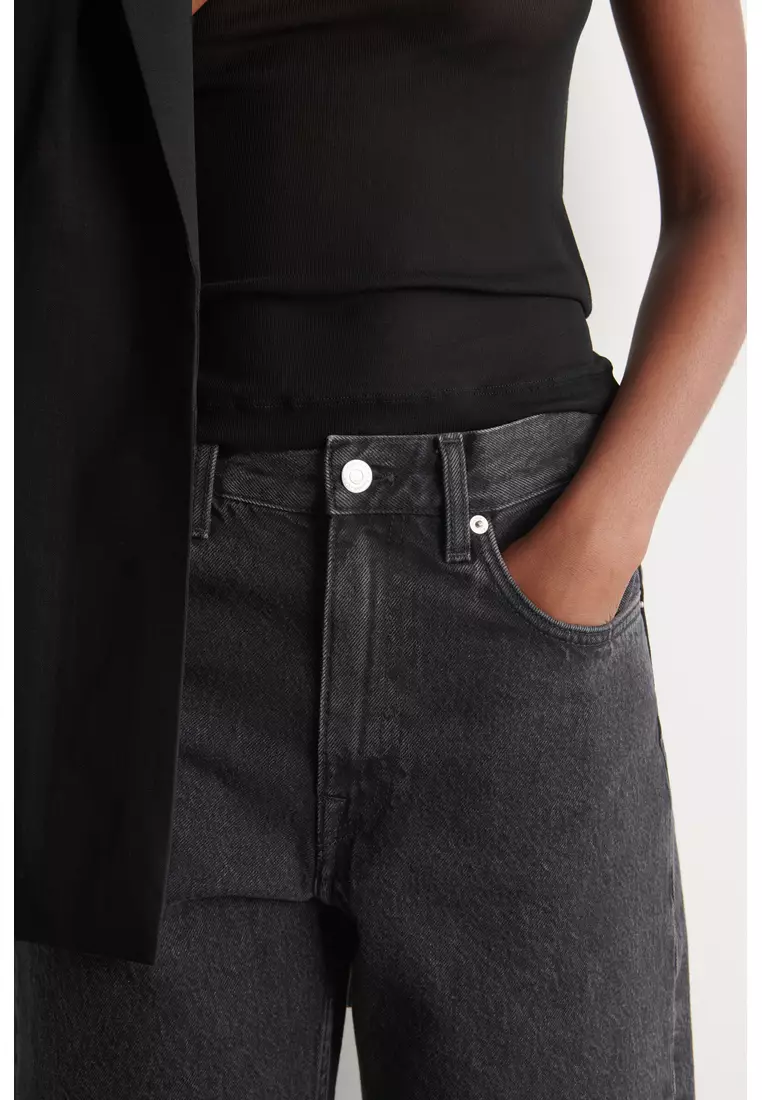 CHORD STRAIGHT-LEG DENIM SHORTS