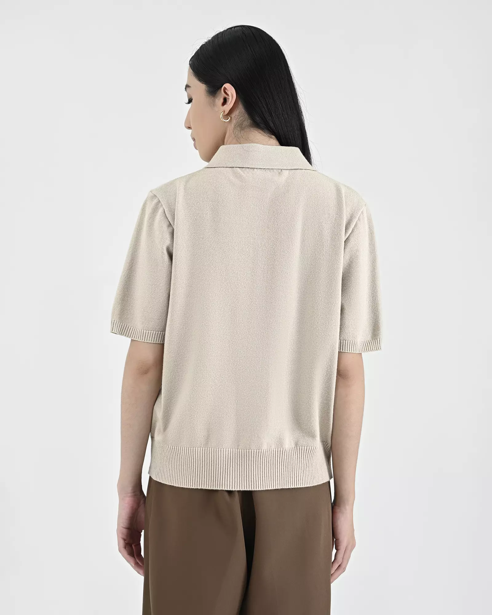 Geulis.id BORINI KNIT TOP - Beige