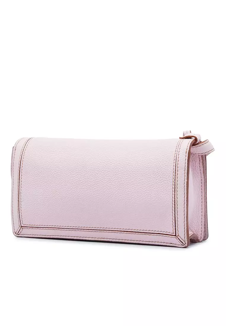 Pre-Loved Loewe Grained Calfskin Barcelona Wallet On Strap