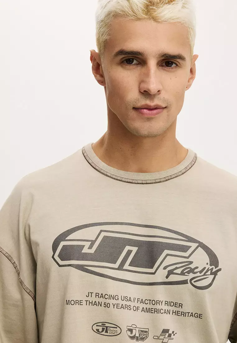 Cropped Fit Honda x JT Racing Long Sleeve T-Shirt