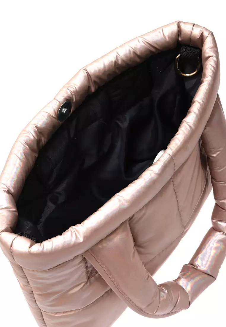 Angelina Pillow Puffy Bag Smooth Texture And High Quality - Holo Gold