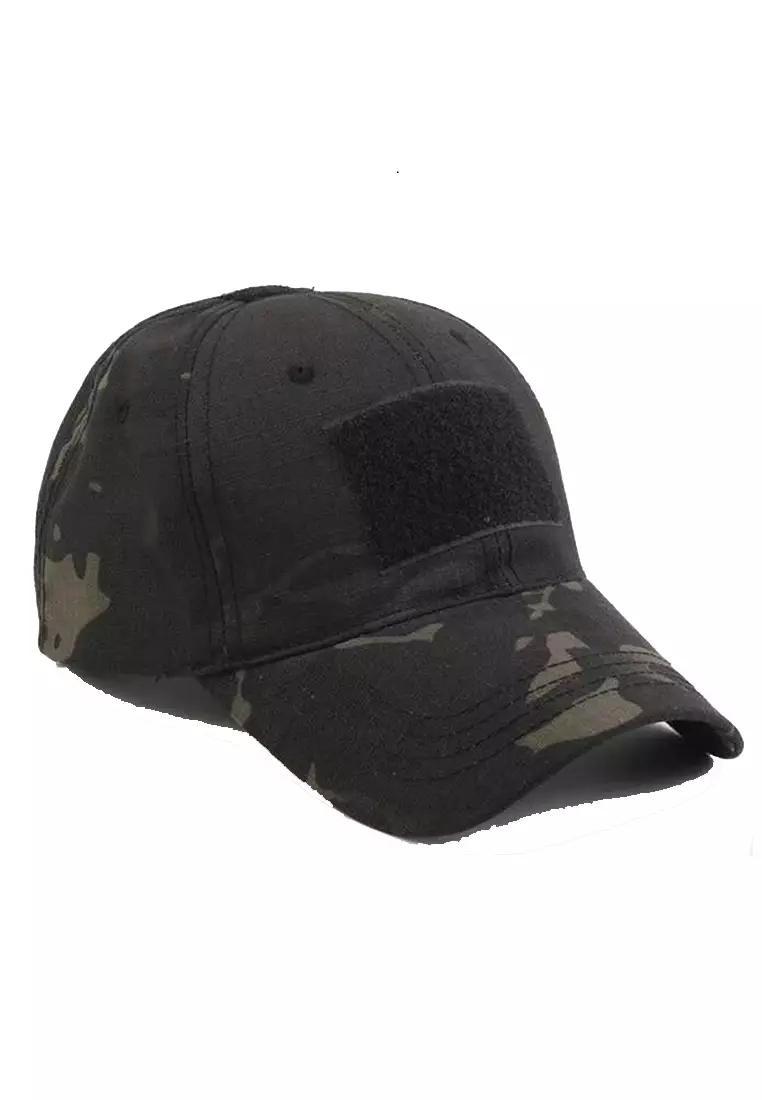 Drsh Topi Mesh Baseball Army Look with Velcro Material Polyester ORIGINAL - Gray